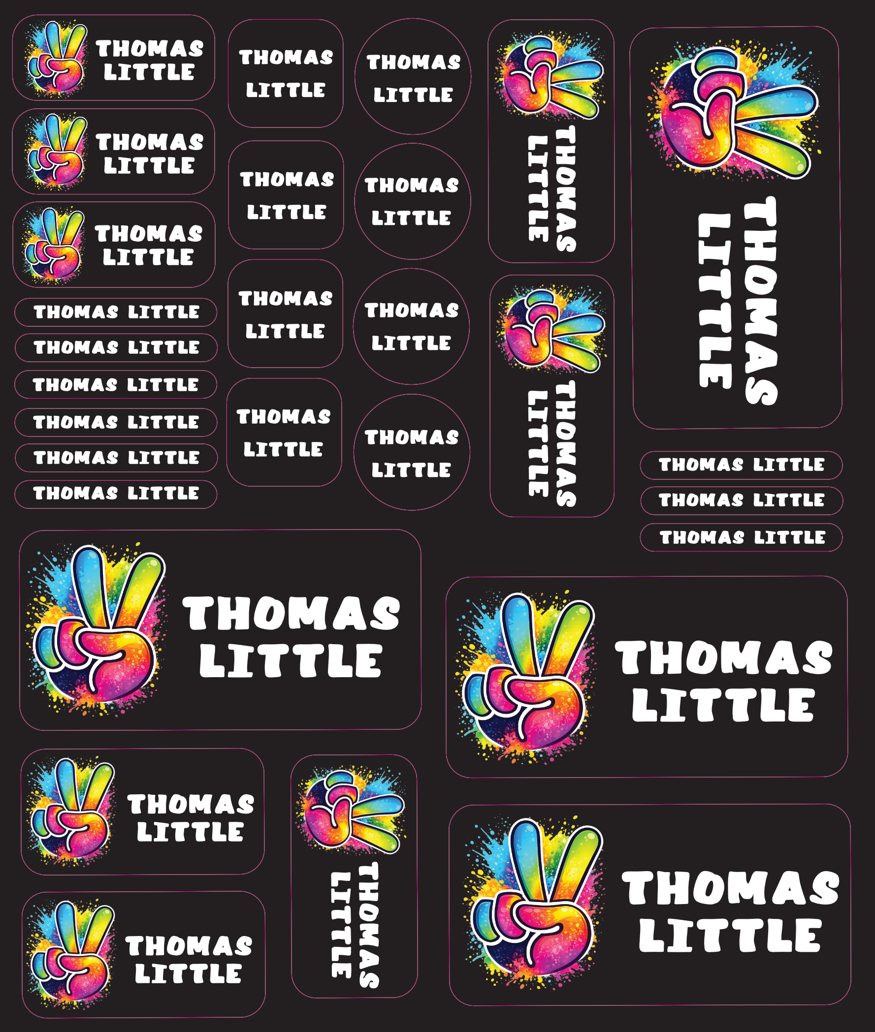 Personalised Vinyl Name Labels