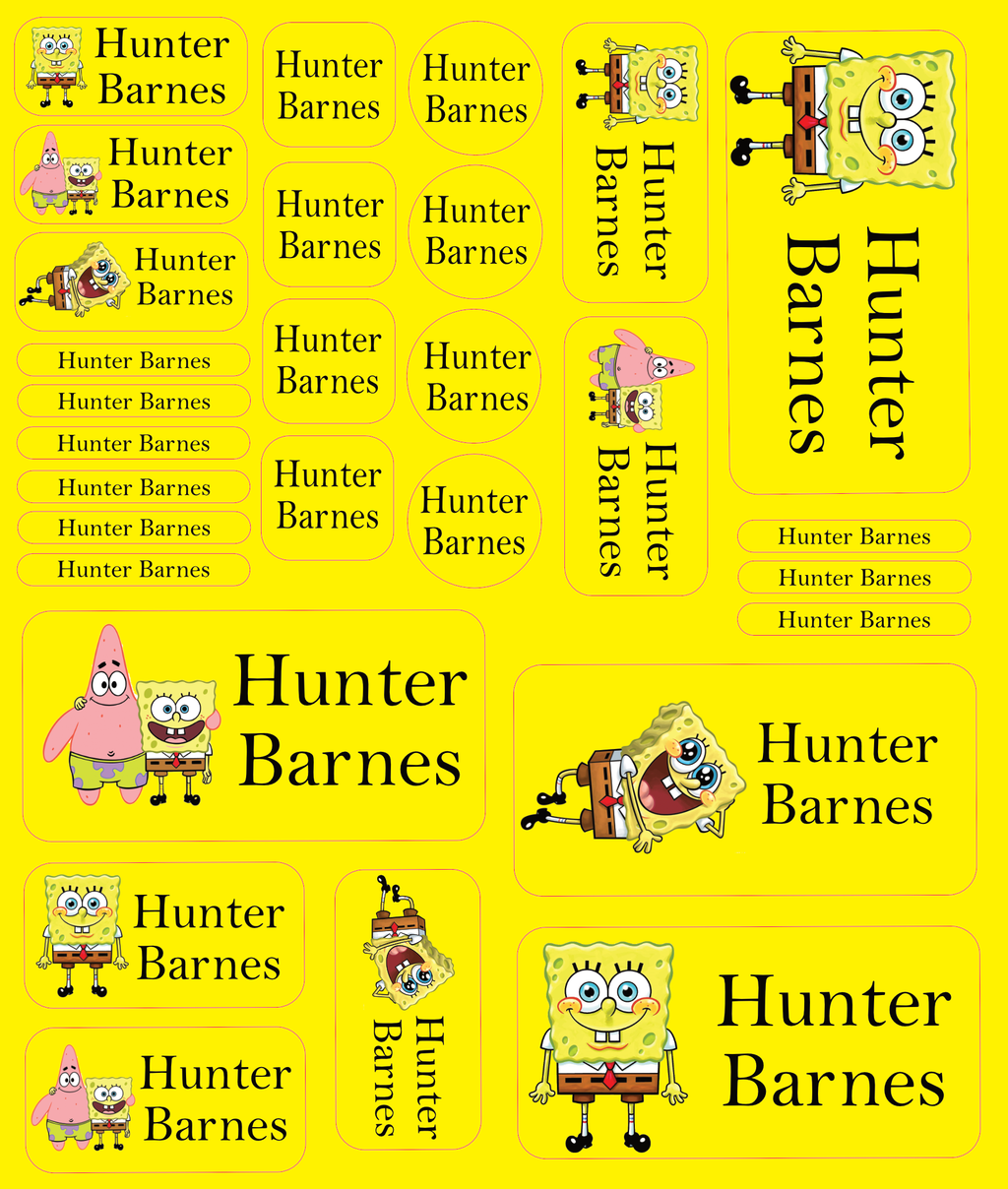 Personalised Vinyl Name Labels