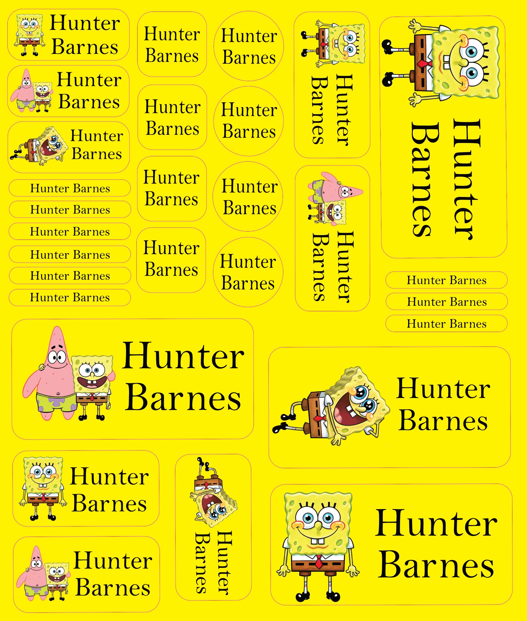 Personalised Vinyl Name Labels