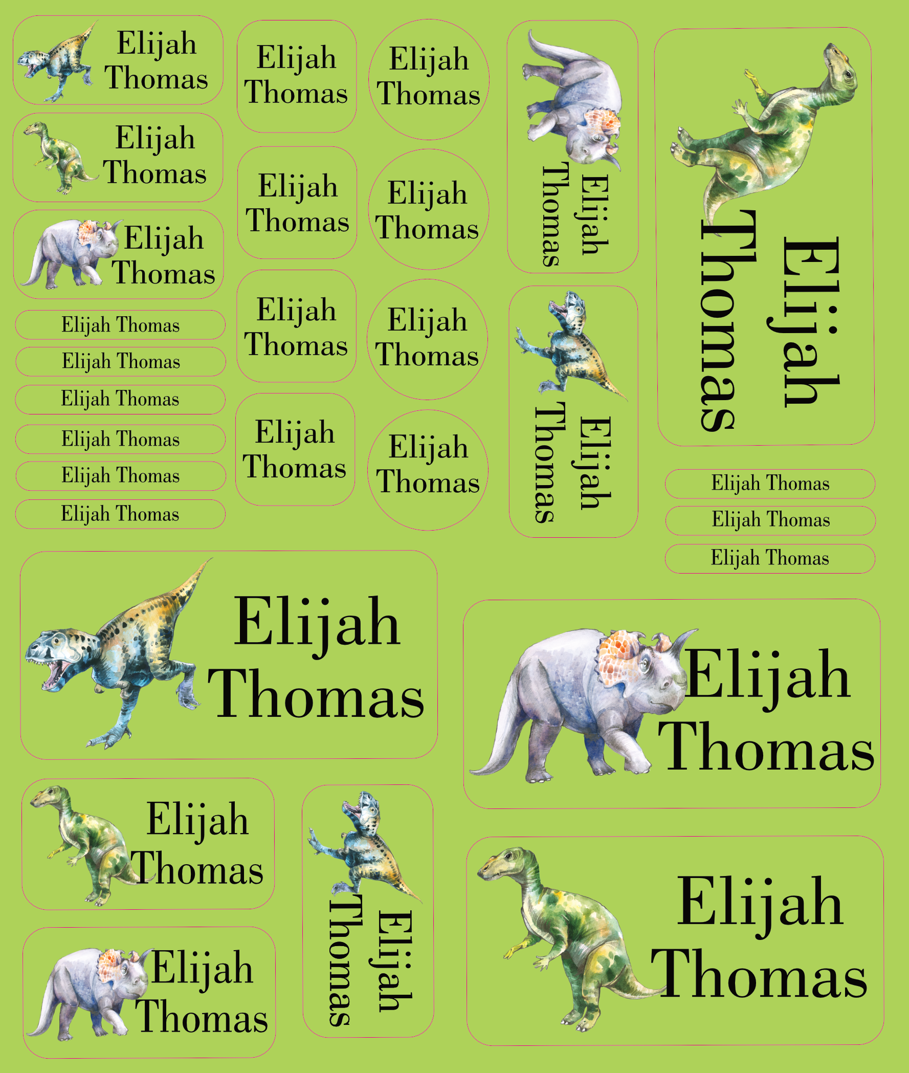 Personalised Vinyl Name Labels