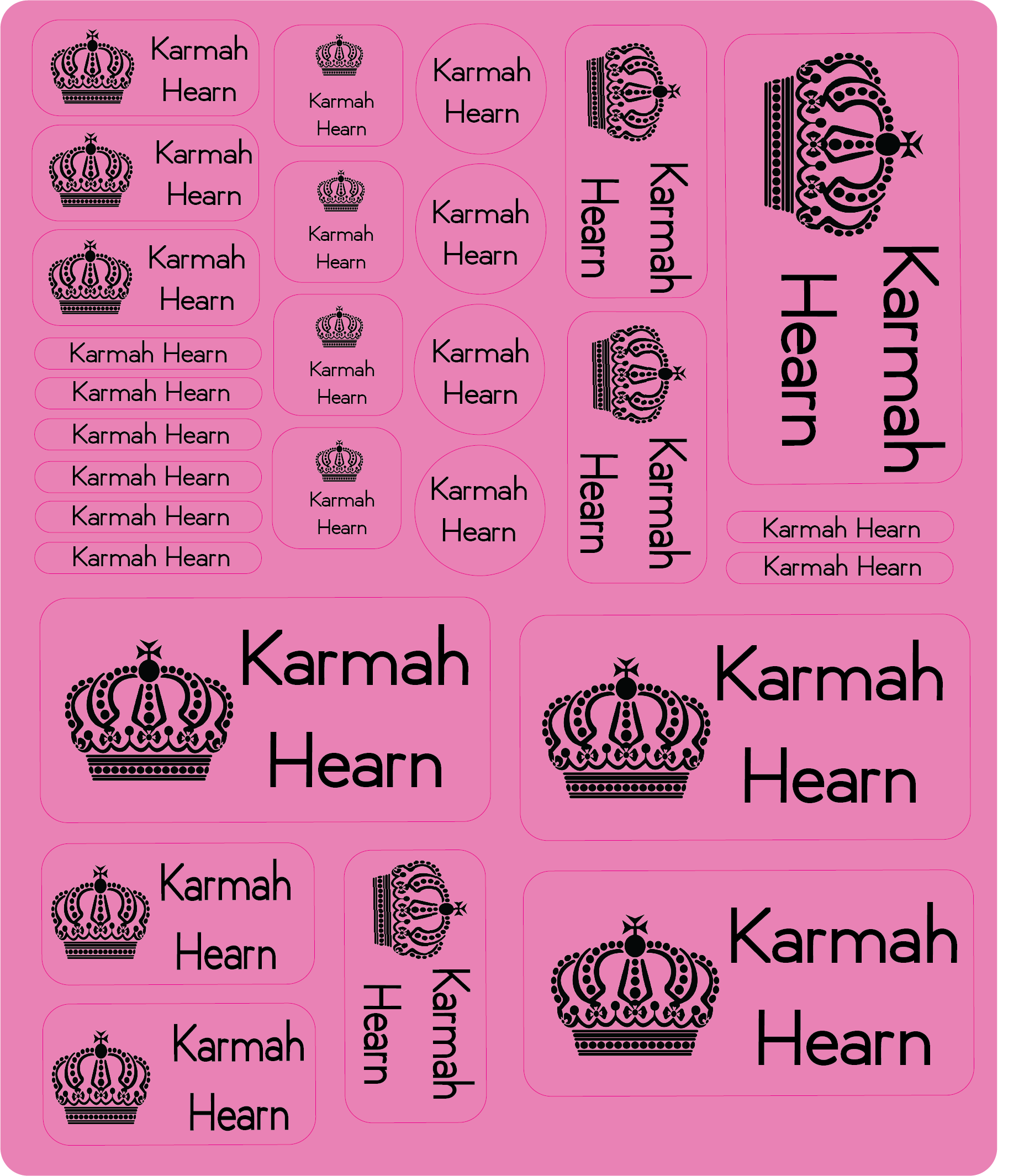 Personalised Vinyl Name Labels