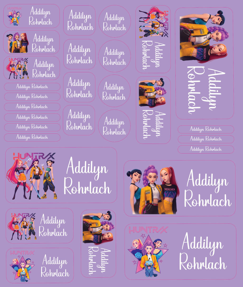 Personalised Vinyl Name Labels