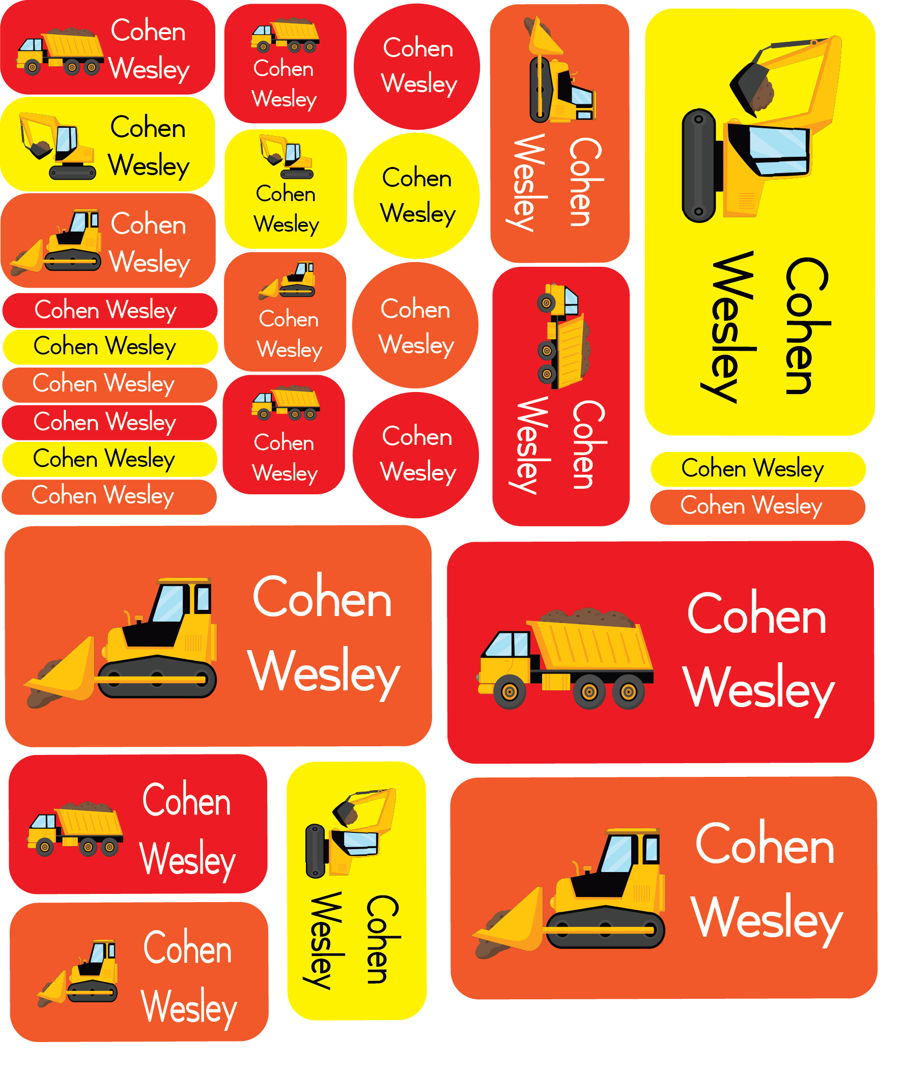 Personalised Vinyl Name Labels