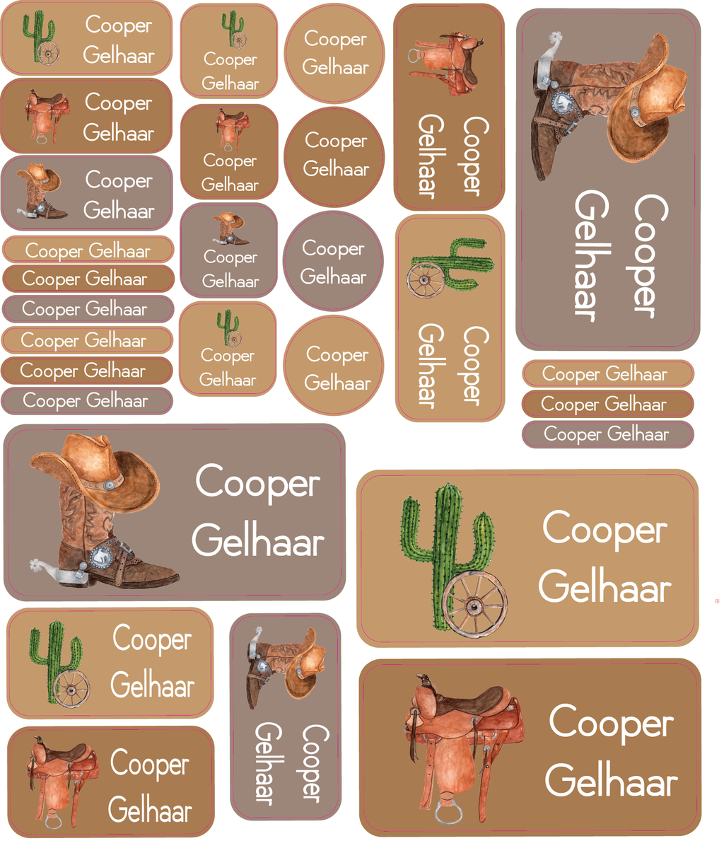 Personalised Vinyl Name Labels