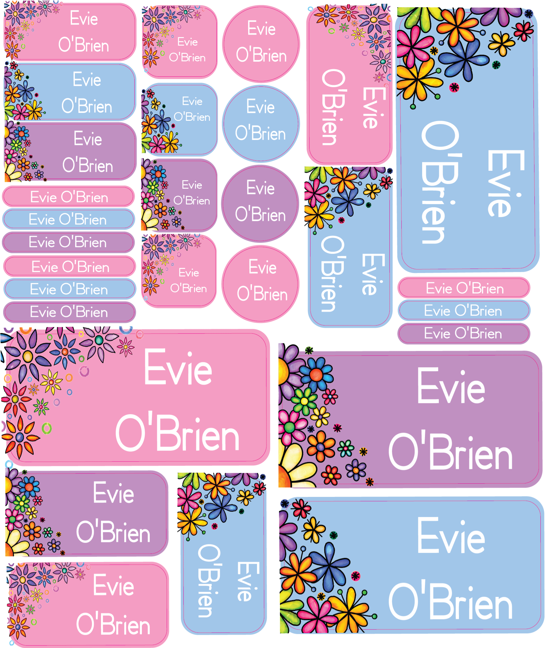 Personalised Vinyl Name Labels