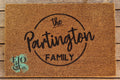 Personalised Family Circle Handpainted Door Mat