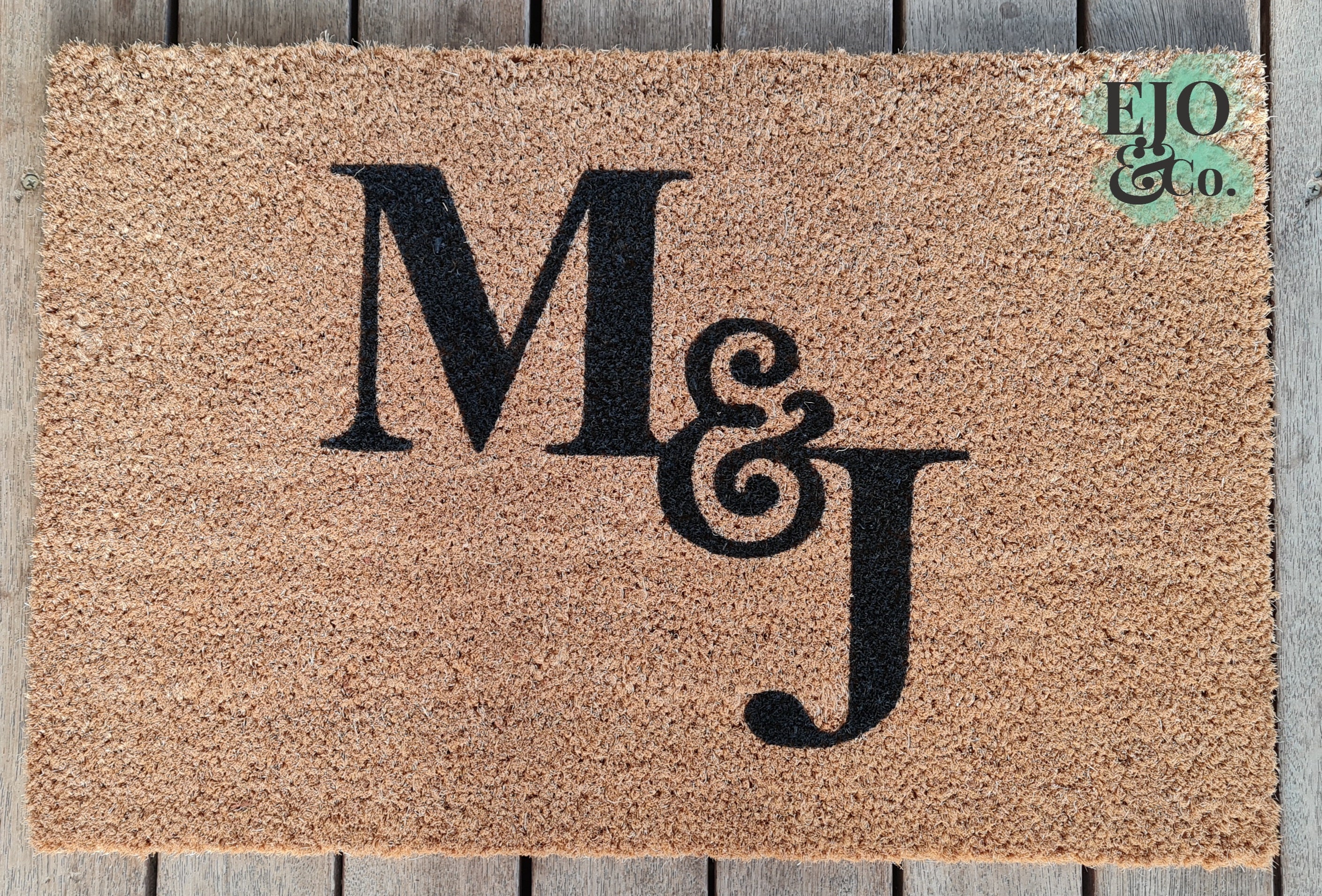 Initials Handpainted Door Mat