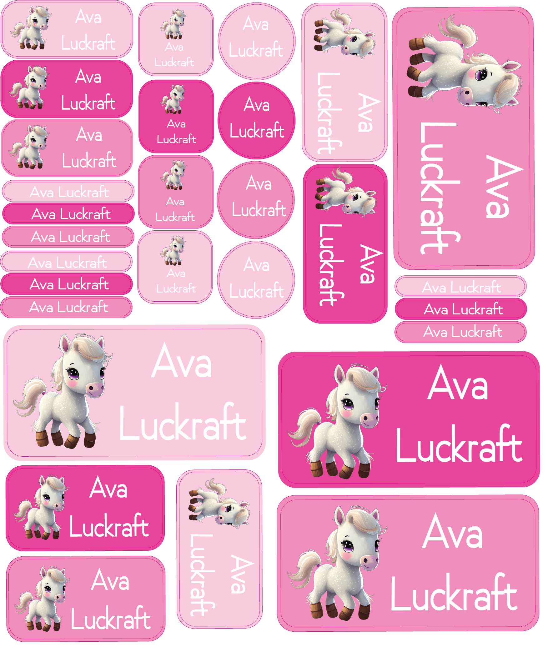 Personalised Vinyl Name Labels